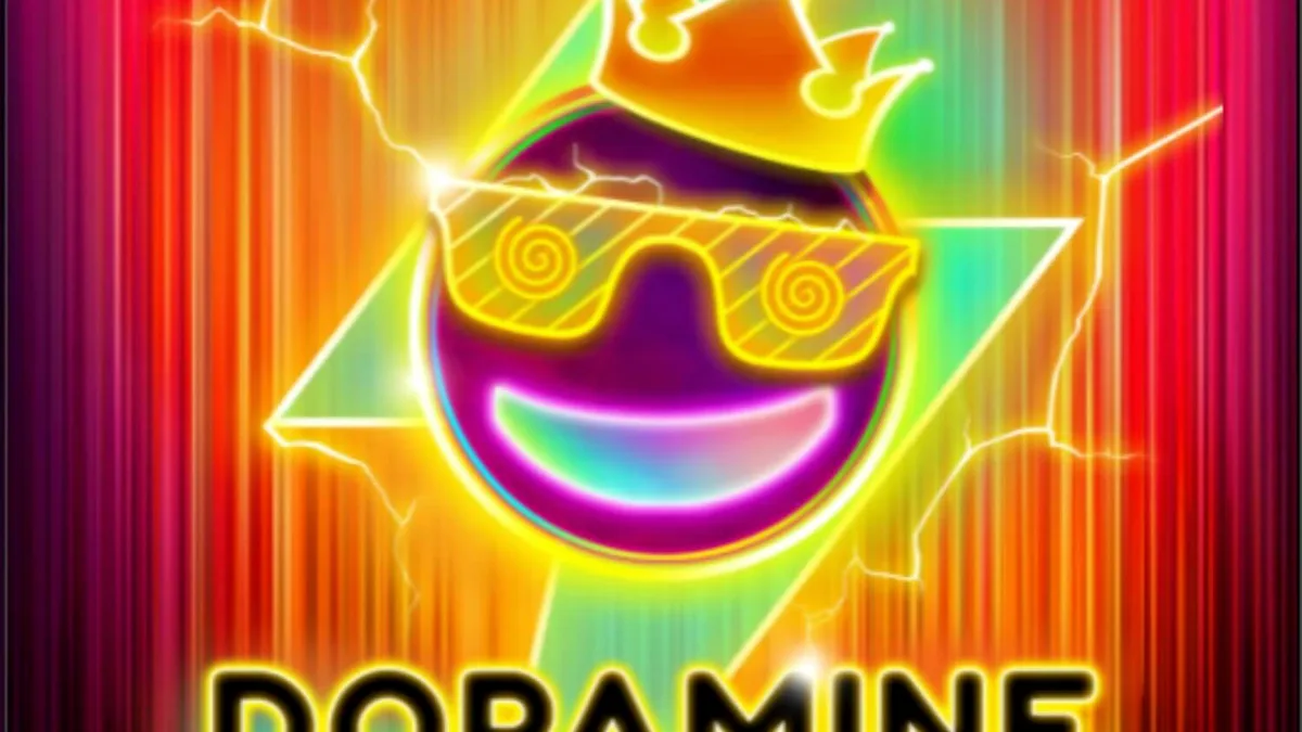 Neon arcade themed slot machine interface