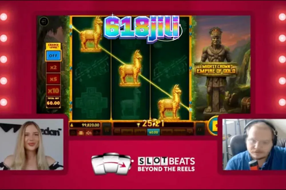 Isang visual na representasyon ng Mighty Crown: Empire of Gold slot na may klasikong tatlong-reel na disenyo.